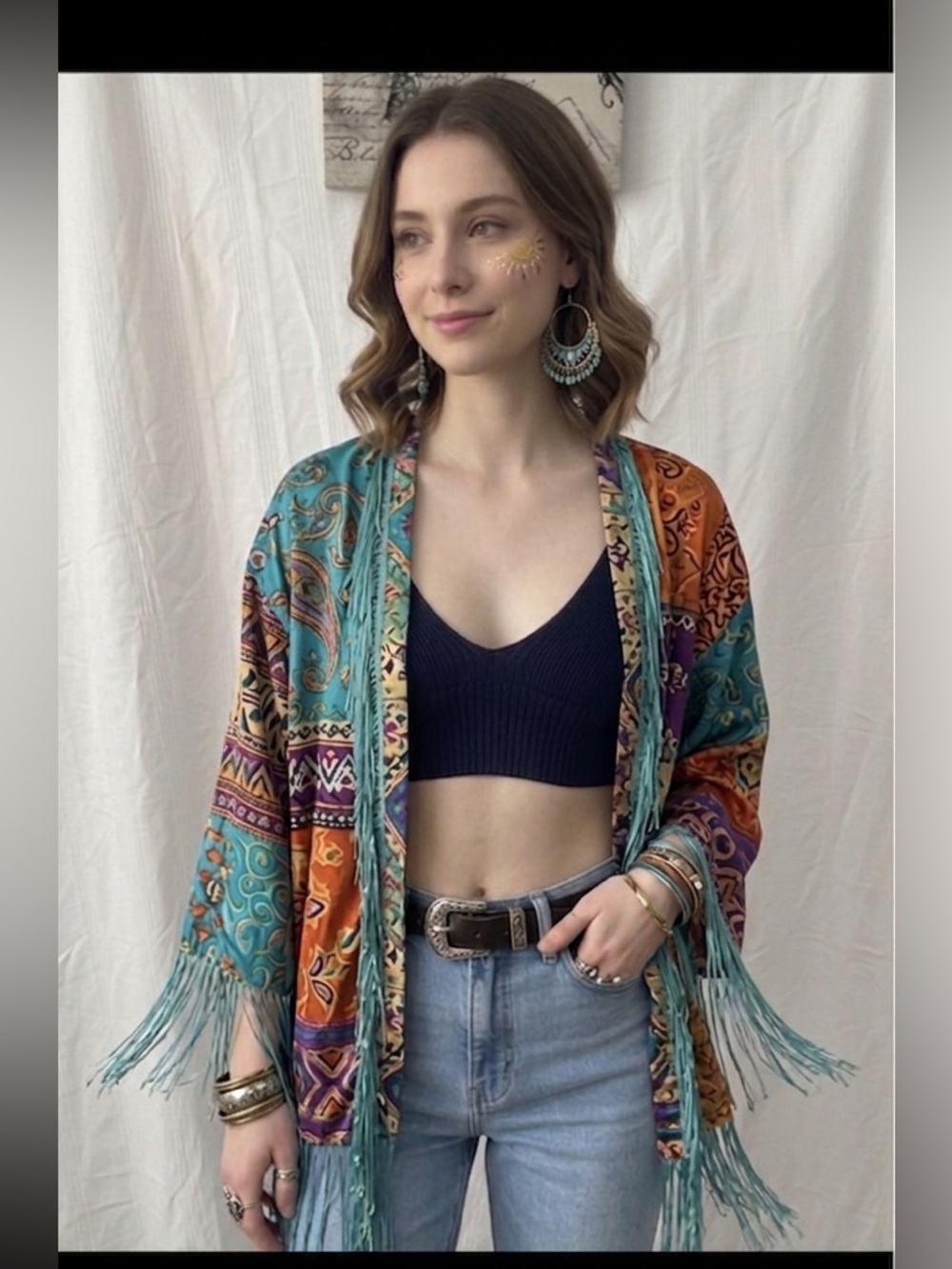 525 America Knit Bralette Crop Top XS NWT Dark Blue - Picture 13 of 13